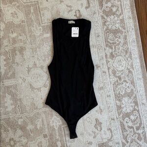 Free People Black Bodysuit One Piece